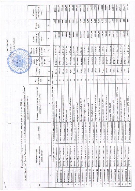 мемлекеттік сатып алу жоспары
