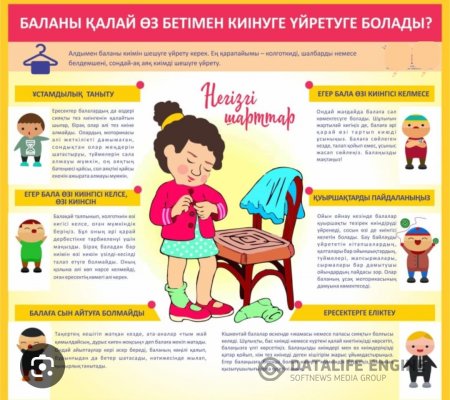 Баланы қалай өз бетімен киінуге үйретуге болады?